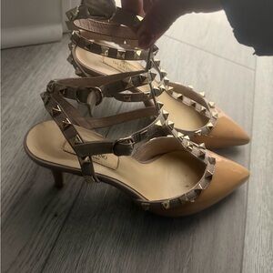 Valentino Beige Rockstud Heels